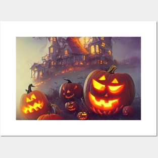 Halloween pumpkins Posters and Art